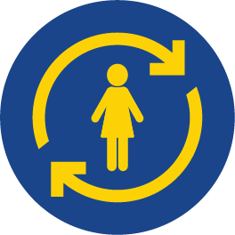 Woman Cycle icon